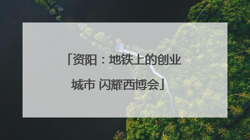 资阳：地铁上的创业城市 闪耀西博会