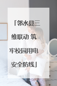 邻水县三维联动 筑牢校园用电安全防线