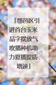 鄠邑区引进首台玉米品字摆放气吹播种机助力夏播提质增速
