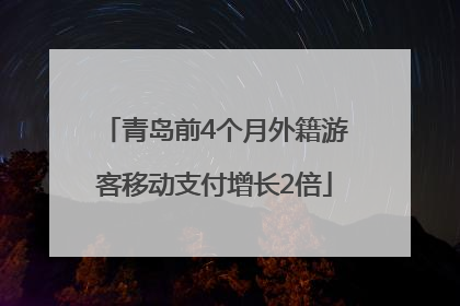 青岛前4个月外籍游客移动支付增长2倍