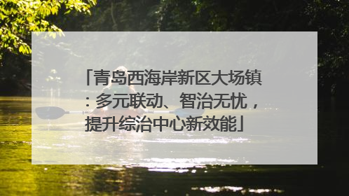 青岛西海岸新区大场镇：多元联动、智治无忧，提升综治中心新效能