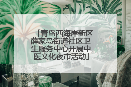 青岛西海岸新区薛家岛街道社区卫生服务中心开展中医文化夜市活动