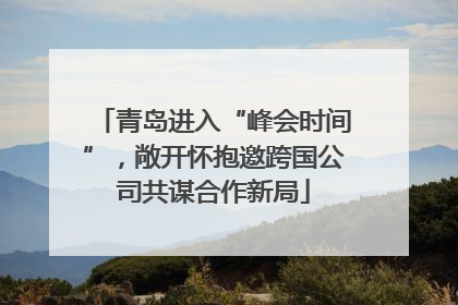 青岛进入“峰会时间”，敞开怀抱邀跨国公司共谋合作新局