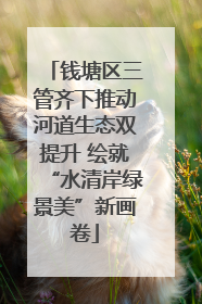 钱塘区三管齐下推动河道生态双提升 绘就“水清岸绿景美”新画卷
