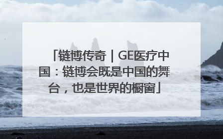 链博传奇｜GE医疗中国：链博会既是中国的舞台，也是世界的橱窗