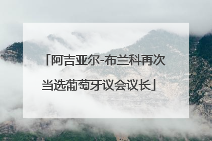 阿吉亚尔-布兰科再次当选葡萄牙议会议长