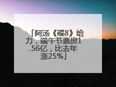 阿汤《碟8》给力，端午节票房1.56亿，比去年涨25%