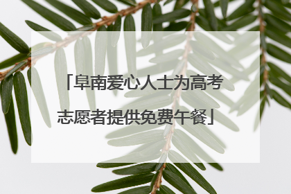 阜南爱心人士为高考志愿者提供免费午餐
