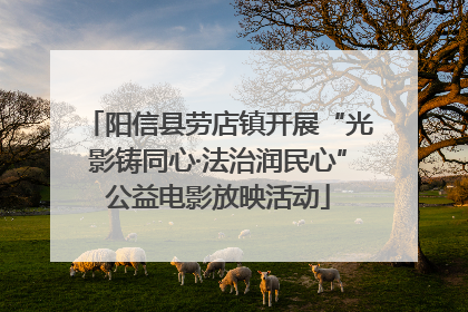 阳信县劳店镇开展“光影铸同心·法治润民心”公益电影放映活动