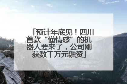 预计年底见！四川首款“懂情感”的机器人要来了，公司刚获数千万元融资
