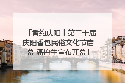 香约庆阳丨第二十届庆阳香包民俗文化节启幕 潘鲁生宣布开幕