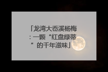 龙湾大岙溪杨梅：一颗“红盘绿蒂”的千年滋味