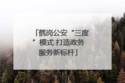 鹤岗公安“三度”模式 打造政务服务新标杆