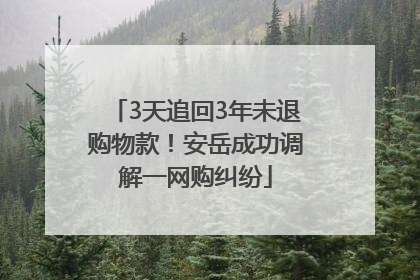 3天追回3年未退购物款！安岳成功调解一网购纠纷