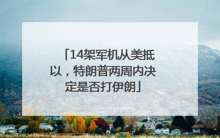 14架军机从美抵以，特朗普两周内决定是否打伊朗