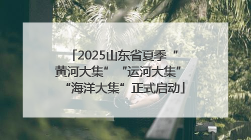 2025山东省夏季“黄河大集”“运河大集”“海洋大集”正式启动