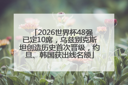 2026世界杯48强已定10席，乌兹别克斯坦创造历史首次晋级，约旦、韩国获出线名额