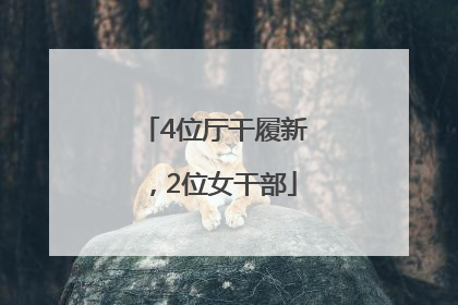 4位厅干履新，2位女干部