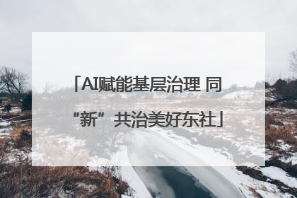 AI赋能基层治理 同“新”共治美好东社